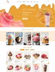 冰激凌甜品美食网站模板