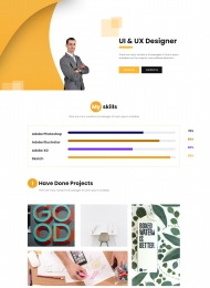 UI设计师个人简历展示网页模板