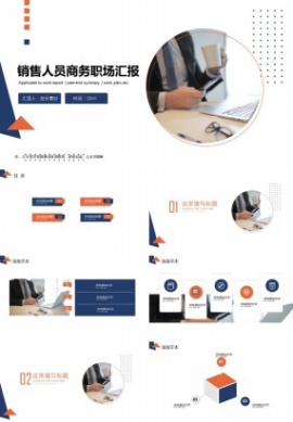 销售人员商务职场通用汇报总结ppt模板