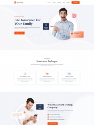 人寿保险服务公司宣传网站模板