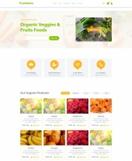 绿色健康有机蔬菜水果食品网站模板