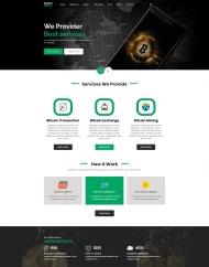 虚拟货币交易服务公司网站模板