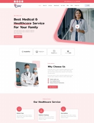 医疗保健服务行业宣传网站模板