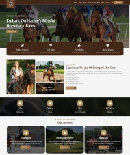 骑马俱乐部机构宣传网站模板