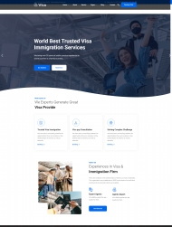 签证移民服务公司宣传网站模板