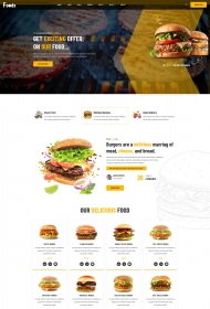 响应式汉堡美食餐饮网站模板