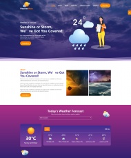 响应式天气预报宣传网站模板