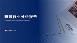 2020年商务风眼镜行业分析报告PPT模板