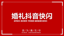 婚礼抖音快闪PPT模板
