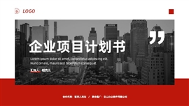 简约大气商业计划书ppt模板