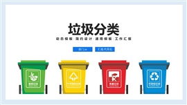 小清新垃圾分类教育PPT模板