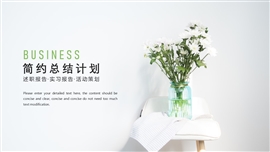 简约总结计划数据分析总结报告PPT模板