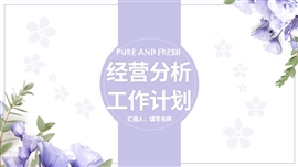 2020年经营分析工作计划PPT模板