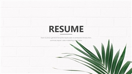 简约风个人简历ppt模板