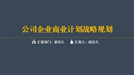 公司企业商业计划战略规划策划PPT模板
