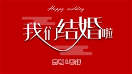 我们结婚啦婚礼现场快闪ppt模板