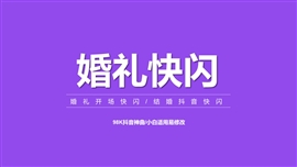 紫色高贵婚礼开场抖音快闪ppt模板
