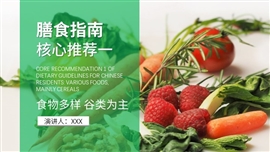 营养健康膳食指南介绍PPT模板