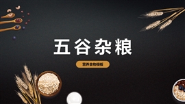 五谷杂粮营养早餐食物PPT模板