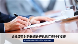 商务项目财务数据分析总结ppt模板