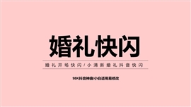 小清新婚礼开场抖音快闪ppt模板