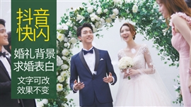 抖音快闪婚礼背景动态婚礼表白PPT模板