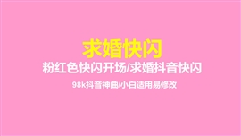 44页求婚抖音快闪ppt模板