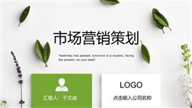 清爽企业品牌营销策划PPT模板