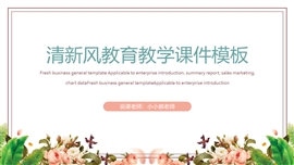 清新风数学科教育教学说课PPT模板