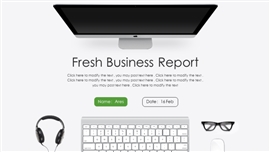 欧美清新网页图文商务汇报PPT模板