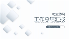 微粒体风工作总结汇报PPT模板