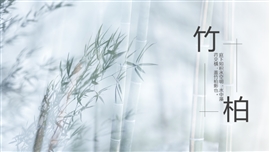 中国风竹柏之影PPT模板