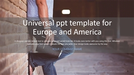 欧美风文艺产品宣传ppt模板