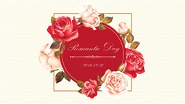 时尚韩范文艺玫瑰花PPT模板