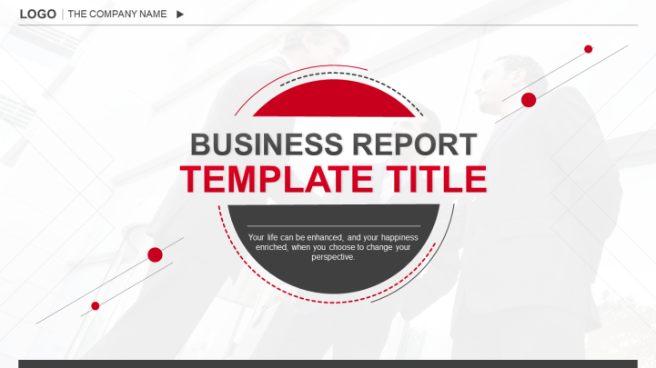 动态红白黑时尚商务汇报ppt模板