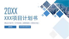 简约精致多图表项目计划书PPT模板