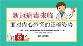 疫情防护面对内心恐慌的正确姿势PPT模板