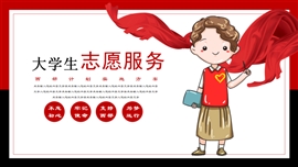 大学生志愿者服务ppt模板