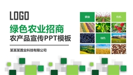 精美绿色农业招商产品宣传ppt模板