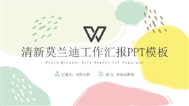 清新莫兰迪工作汇报ppt模板