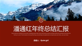 潘通红年终工作总结计划ppt模板