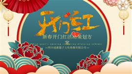 国潮风开门红活动策划框架PPT模板