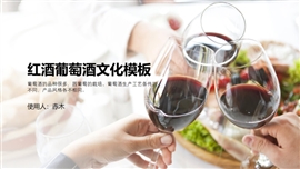 红酒葡萄酒文化宣传PPT模板