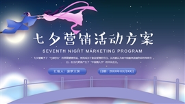 紫色唯美七夕营销活动方案PPT模板