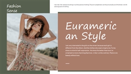 欧美风夏季时尚品牌宣传通用PPT模板