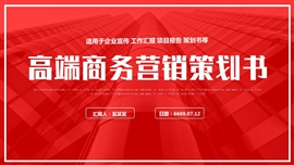 大气营销策划书项目汇报ppt模板