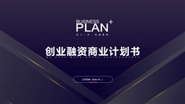 商务风融资商业计划书PPT模板