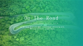 绿色杂志风旅行在路上PPT模板