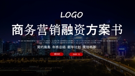商务营销融资方案策划书ppt模板