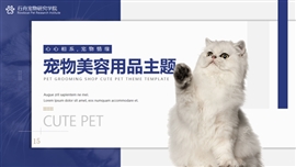 宠物医院宠物美容用品商店萌宠PPT模板